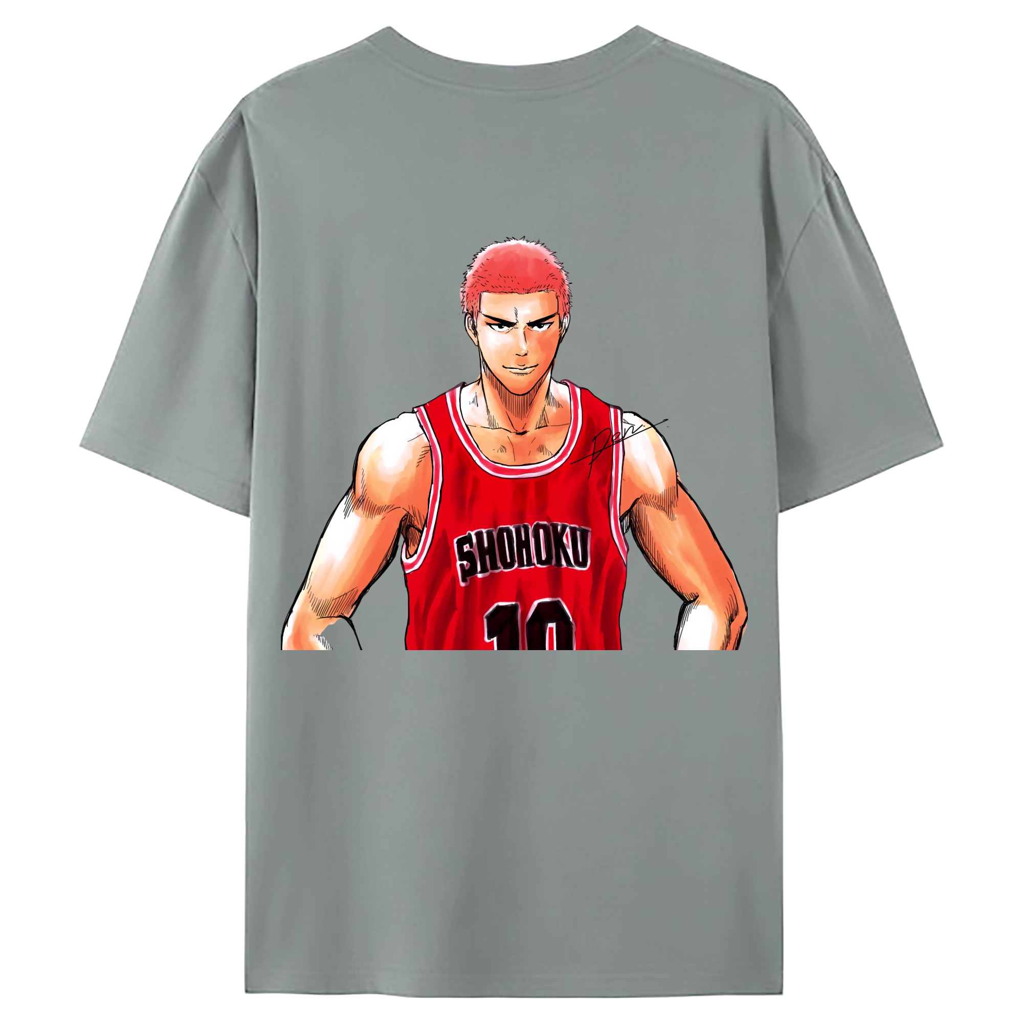 （画像用） SLAM DUNK／スラムダンク 綿100％ メンズ半袖Tシャツ（バックプリント） 通気性